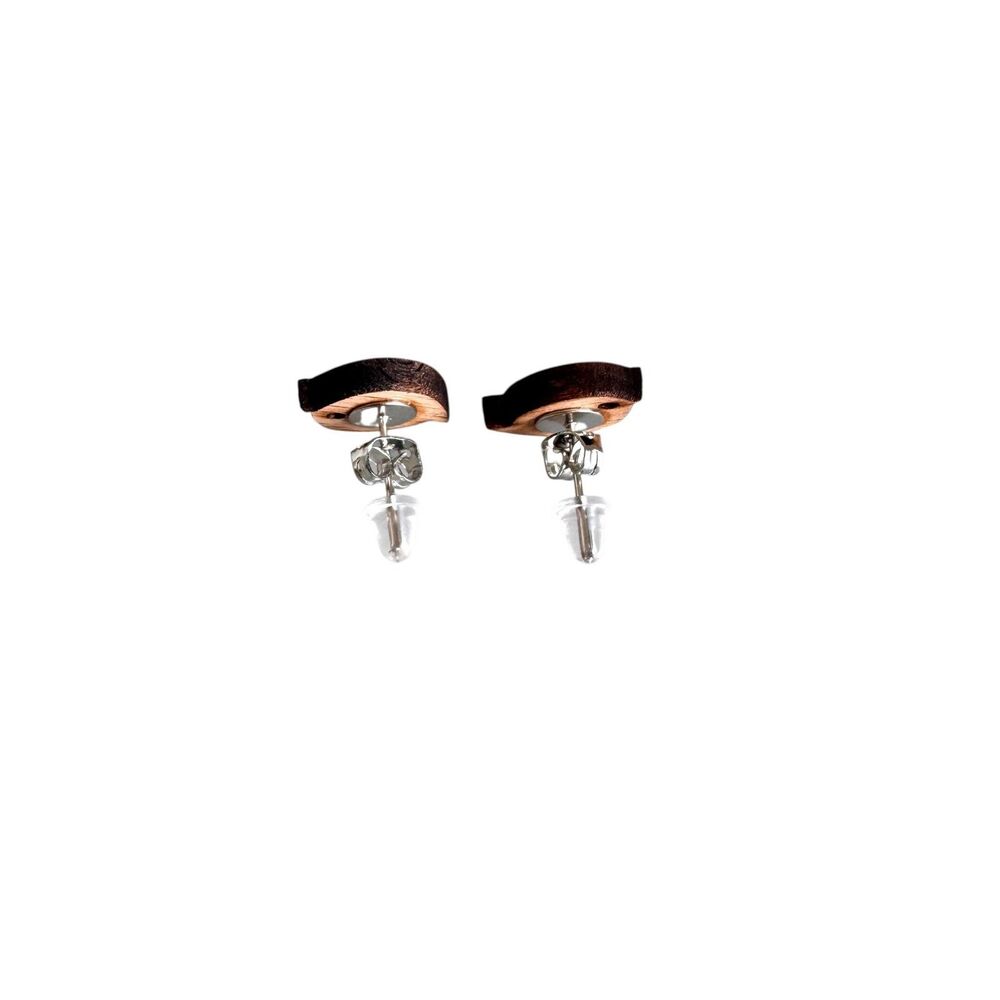 Wooden Little Bird Stud Earrings #2262 - Picture 5 of 6